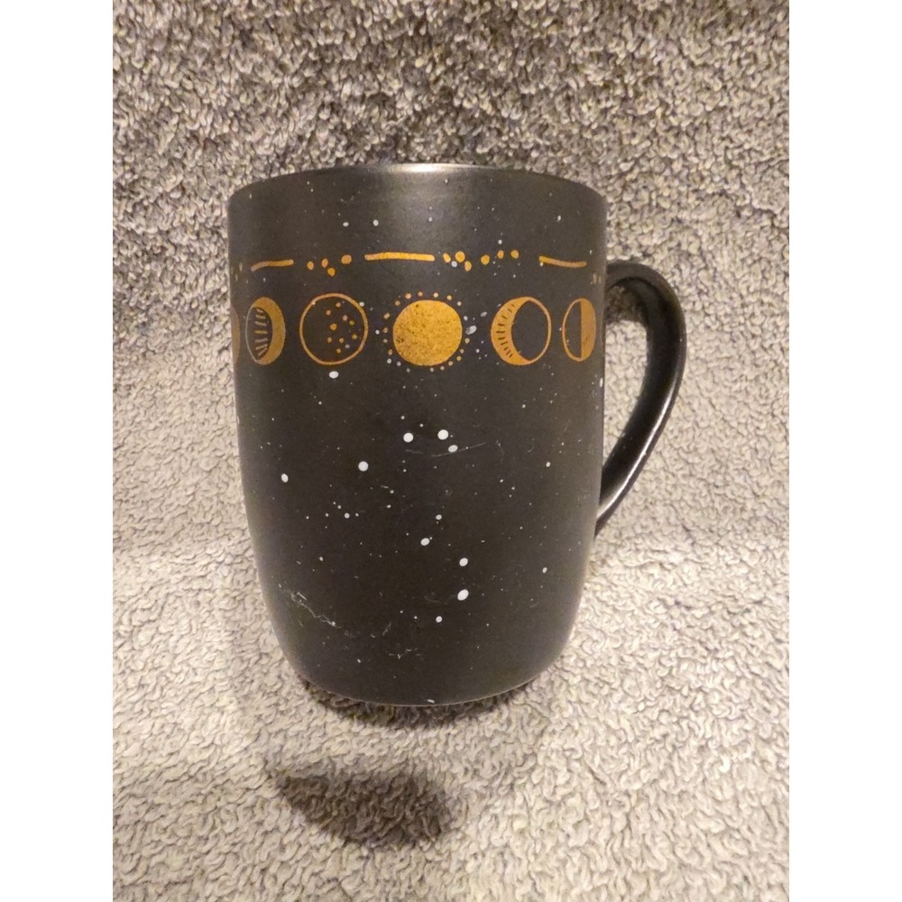 Stay Wild Moon Moon Phase Celestial 12 oz Black w/Gold Ceramic Mug  Coffee Tea